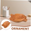 Gatuida Hand Carved Wooden Decorative Bowl for Keys Artistic Entryway