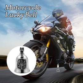 Biker Bell,Luck Bells for Motorcycle Rider | Handlebar Cycling Safety Alert Punk Art Ornament for Women Men Dad Touring Cruising