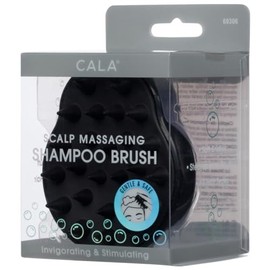 SCALP MASSAGING SHAMPOO BRUSH: BLACK