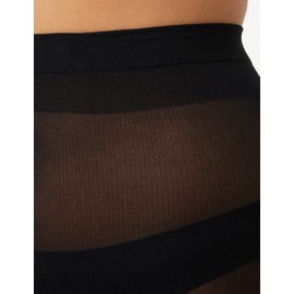 GLAMORY Women's Satin 20 Tights, Denier, Black, L