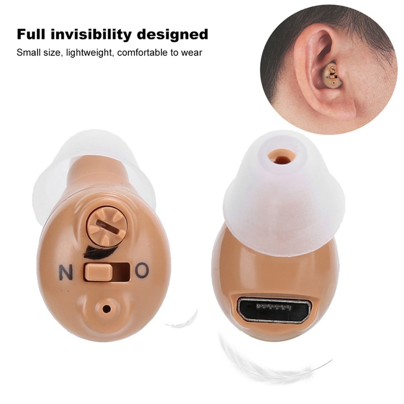 D‑8000 Wireless Rechargeable Hearing Aid Mini Sound Amplifier Volume Adjustable
