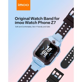 imoo Z7 replacement watch strap, compatible with watch phone, original product with guaranteed quality blue, Rubber