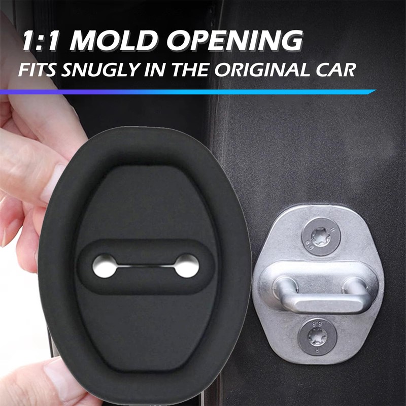 NGHEY Car Door Lock Buckle, Silicone Interior Modification Lock Buckle,