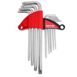 DEKTON DT85518 Long Arm Torx Key Set, Silver