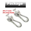 JILINWEI 1Pair Tonal T Lock Adapter with Snap Hooks, Stainless