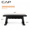 CAP Barbell Flat Bench with Dumbbell Storage, black