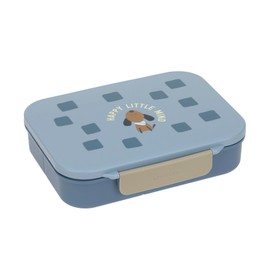LÄSSIG Children's Lunch Box Breakfast Box BPA-Free with Removable Divider / Bento Lunch Box Pattern Party Blue/Green