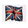 'Waving Union Jack Flag' Temporary Tattoo - Water Resistant, Skin-Safe,