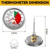 5070 Fryer Thermometer Replacement for Bayou Classic Deep Fryer, Stainless
