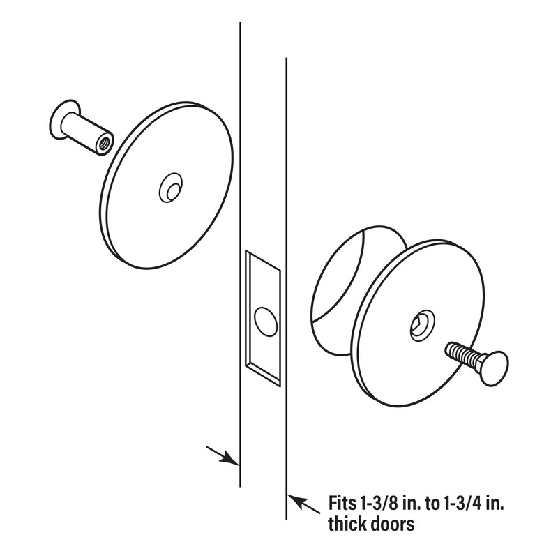 Prime-Line U 9515 Steel Door Hole Cover Plate, Gray (Single
