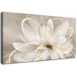 Kureful Flower Pictures Wall Decor Oil Painting 24x48 Inches Abstract Artwork for Bedroom Living Room Home Office Wall Decorations