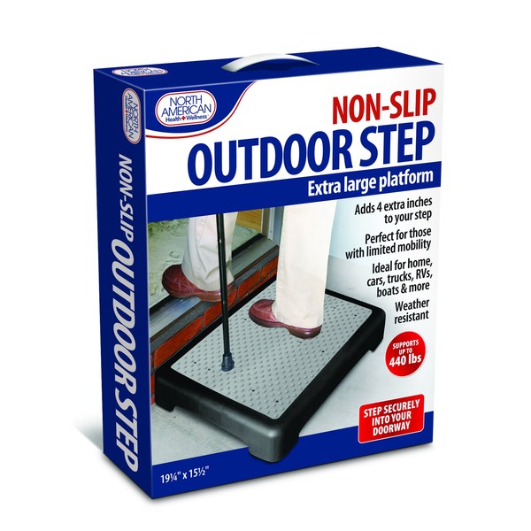 North American Health Wellness Mobility Step, Large, Measures 19 1/4" Long x 15 1/2" Wide x 4" High