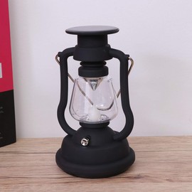 OSALADI USB Rechargeable Solar Retro Horse Light Hand Power Generation Portable Camping Light Multi-Function Tent Light,Black