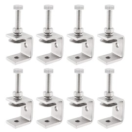 alwaiiz Pack of 8 C Clamps, Stainless Steel, Adjustable C Clamps, High Performance C Clamp for Woodworking, Welding, Car Repair