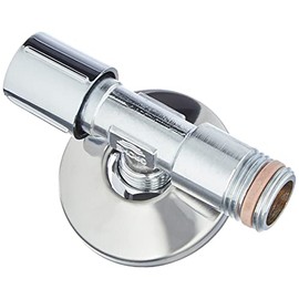 Grohe 22039000 Safety Technology Angle Valve with Self-Sealing Connection Thread, Wall Connection 1/2 Inch with Push Rosette Outlet, 3/8 Inch