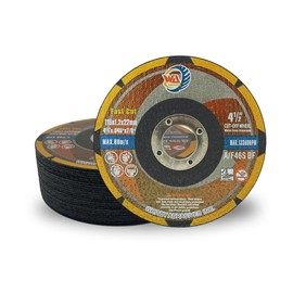 WA 25PACK - 4 1/2 inch x 0.045" x 7/8'' Arbor (Flat), Fast Cut Series, Cutting Wheel for Metal & Stainless Steel Cut-Off Disc Used On Angle Grinder with Aggresive Cut, 115x1.2x22mm T41 Flat