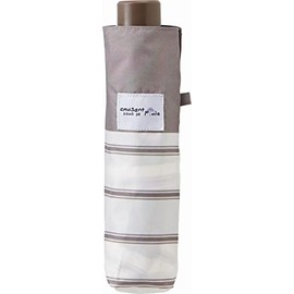 Miyajima 12610 Folding Umbrella, 19.7 inches (50 cm), Lightweight Mini, Twin Border, Gray