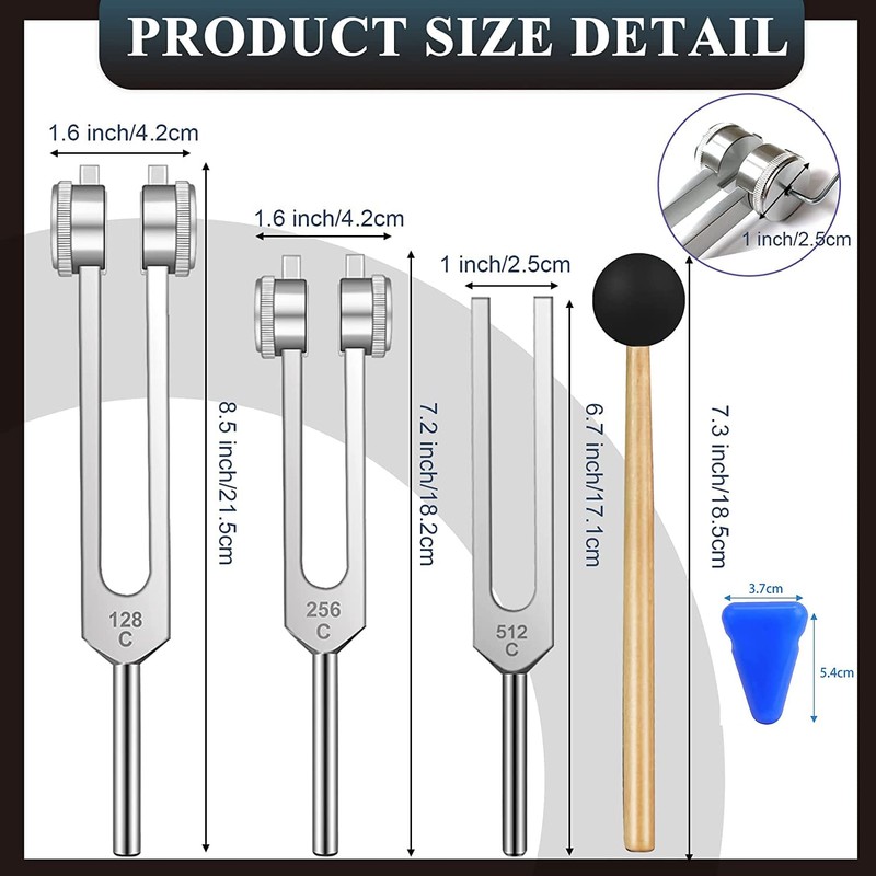 Tuning Fork, Tuning Fork Medical, Tuning Fork Set of 3pcs