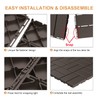 Goovilla Plastic Interlocking Deck Tiles, 9 Pack Outdoor Patio Flooring,