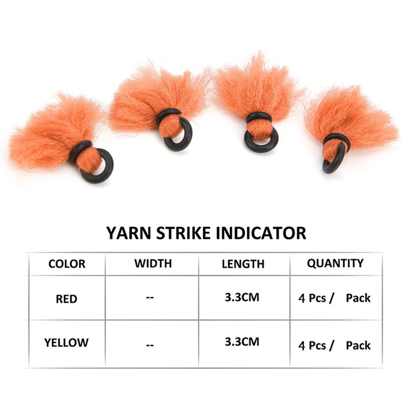 Vbestlife Fly Fishing Strike Indicators,4pcs Fly Fishing Float Yarn Strike