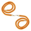 NovelBee 4pcs Orange Velvet Stanchion Ropes with Gold Hooks,5 Feet