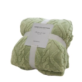 HUIEYE Cuddly Fluffy Baby Blanket, Flannel, Toddler Warm Plush, Super Soft and Comfortable Pram Blanket, Flannel Blanket, Sofa Blanket, Office Blanket or Bedspread, 70 x 100 cm (Green)
