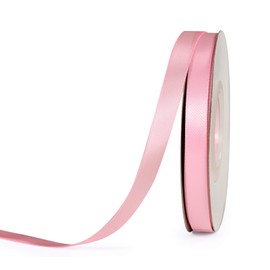 YAMA Pink Double Face Satin Ribbon 3/8 Inch 25 Yards Thin Baby Pink Ribbon for Gift Wrapping Ribbons Decorations DIY Crafts Arts