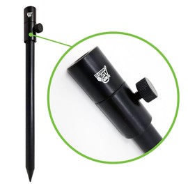 Carp On - 1 x Telescopic Arrow Point Extendable Anodised Metal Bank Stick Range (20 to 35cm) With Robust Universal Screw Point Thread - For Carp and Coarse Fishing Accessory Set Ups [25-155]