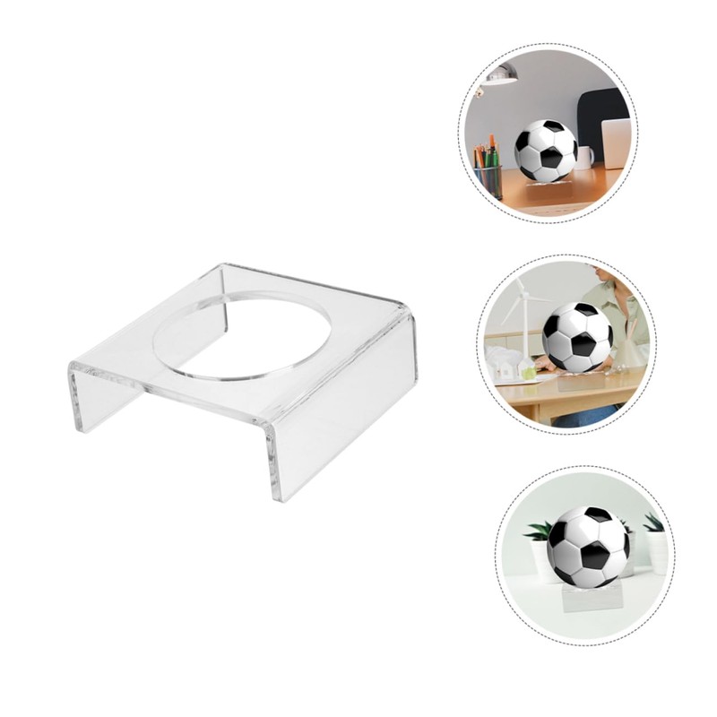 VILLFUL Acrylic Display Stand for Sports Balls Transparent Ball Holder