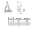 8mm Twisted Shackles Stainless Steel A4-Marine Grade (316) - for