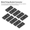 10PCS Flat Tie Plate Aluminum Alloy 2 Holes Rustproof Anti