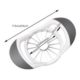 16-Slice Apple Slicer Corer Apple Corer Tool with stainless steel blade Used in fruit (White)