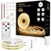 Wefomey 65.6ft COB LED Strip Light with Remote, 3000K Dimmable