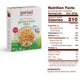 Jovial Whole Grain Brown Rice Pasta Variety Pack (Mafalda, Farfalle, Elbows, Fusilli, Casarecce, Penne) - Organic Whole Grain Brown Rice Pasta, Gluten Free, Dairy Free, Made in Italy - 12 Oz, 6 Pack