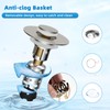 Universal Bathroom Sink Stopper Hair Catcher Upgraded with 2-Layer Detachable