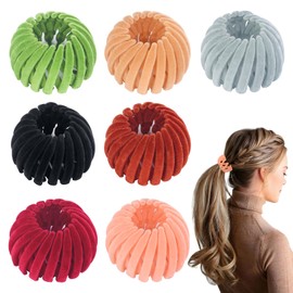 Pack of 7 Vintage Bird Nest Hair Clips, 5.5 - 11.5 cm Bird Nest Shaped Hair Accessories, Expandable Hair Bun Maker, Hair Clips with Bird Nest for Daily, Party