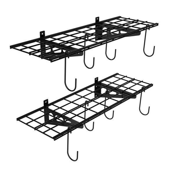 FLEXIMOUNTS Garage Wall Shelving 2-Pack 1x3 ft with 8 Bike