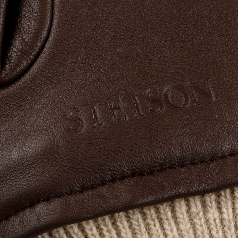 Stetson Conductive Sheepskin Leather Gloves Finger Gloves Men with Lining