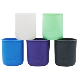 Quart 32oz Silicone Sleeves/Jackets for Protecting Ball, Kerr, Canning Jars by Mason Jar Lifestyle (Multicolor, 5 Pack)