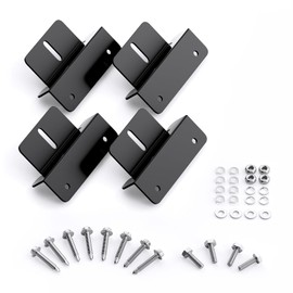 Callsun Solar Panel Mounting Z Brackets, Lightweight Aluminum Corrosion-Free Mounting Brackets, for RVs, Trailers, Boats, Yachts, Wall and Other Off Gird Roof Installation, 1 Set of 4 Units, Black