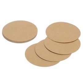 sourcing map 24 Pcs Circle Card Stock, 3.9 Inch Round Cutouts Paper Thick Cardboard Circles for Crafts Paint Supply DIY Projects Bulletin Board Decor, Kraft Color