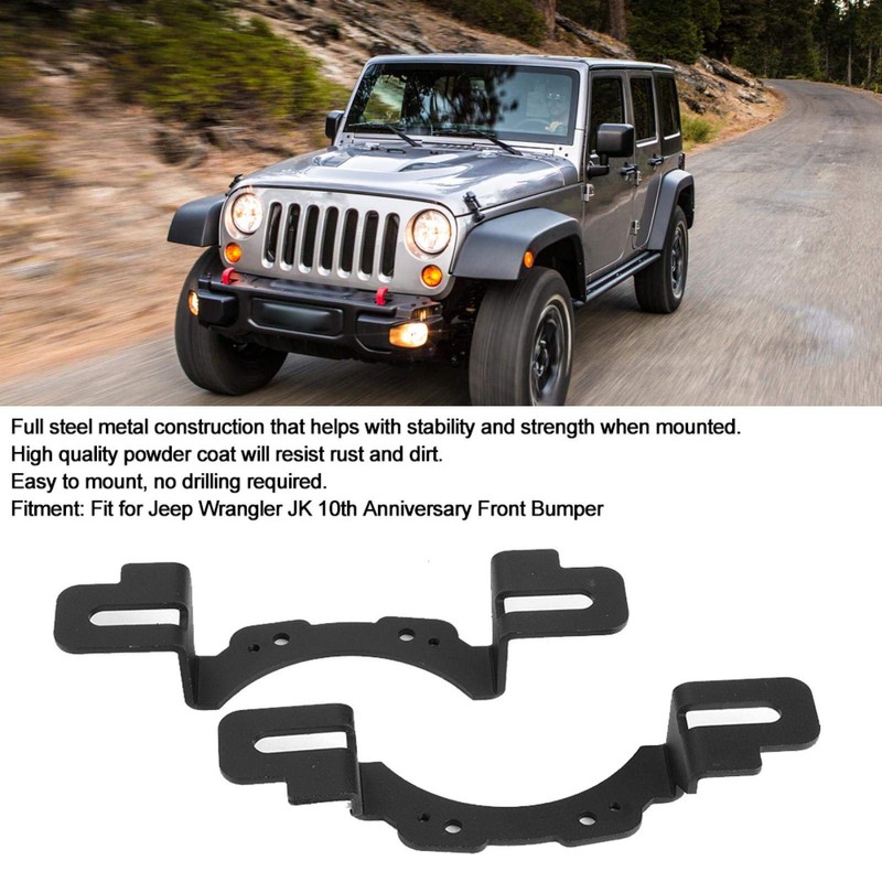 4" Front Bumper Fog Light Bracket Steel Fog Light Bracket
