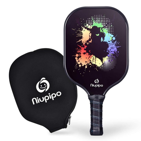 Pickleball Paddle, USAPA Approved Graphite Pickleball Racket with Graphite Carbon Fiber Face, Polypropylene Honeycomb Core Ultra Cushion, 4.72In Grip Lightweight Paddle 7.83OZ with Cover