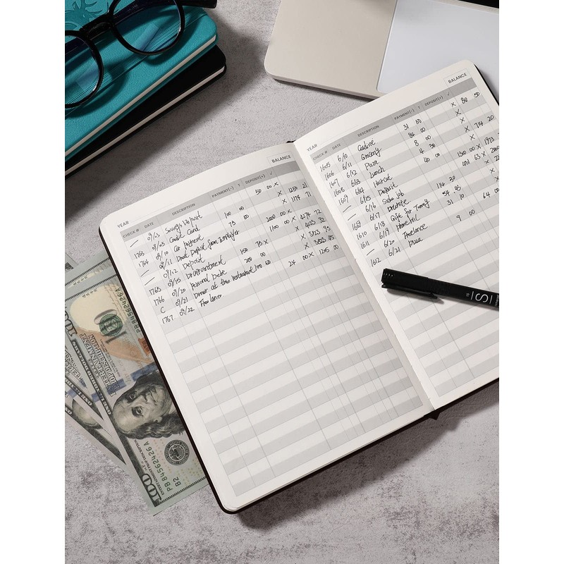 Molekaus Accounting Ledger Book Check Registers for Personal Checkbook Register