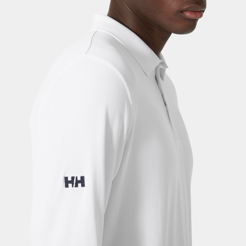 Helly Hansen Men's Crewline Ls Polo, White, M