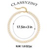 CLASSYZINT White Resin Bead Necklace for Women Boho Choker Necklace