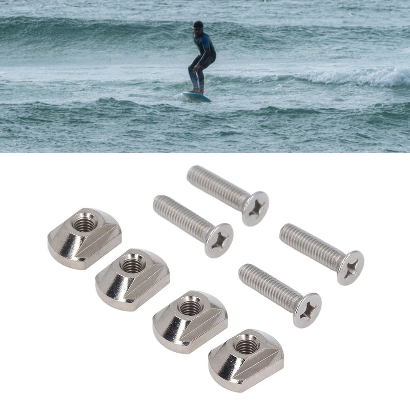 Surfing Accessories Stainless Steel Fin Screw and Plate for Surf
