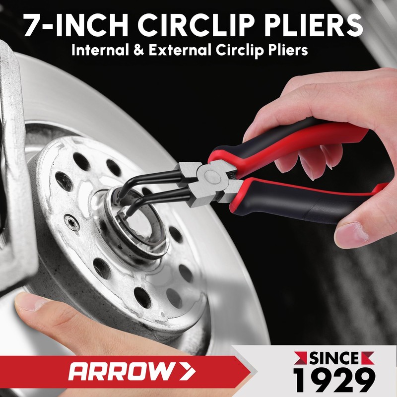 ARROW Snap Ring Pliers Set, 4-Piece Internal/External Circlip Tool Kit