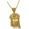 Hip-Hop Bling Gold Mini Jesus Piece Canary CZ Iced Out