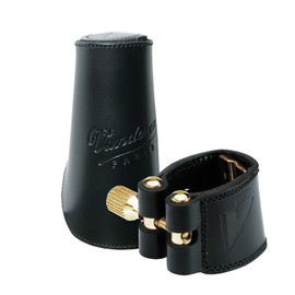 Vandoren LC26L Leather Ligature With Leather Cap, fits Soprano Saxophone
